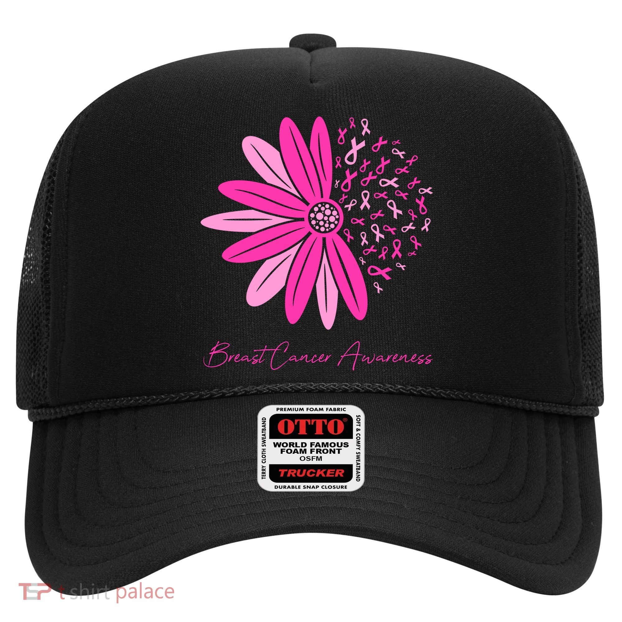 Breast Cancer Awareness Sunflower Ribbon Hat