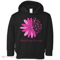 Breast Cancer Awareness Sunflower Ribbon Toddler Hoodie thumb 0