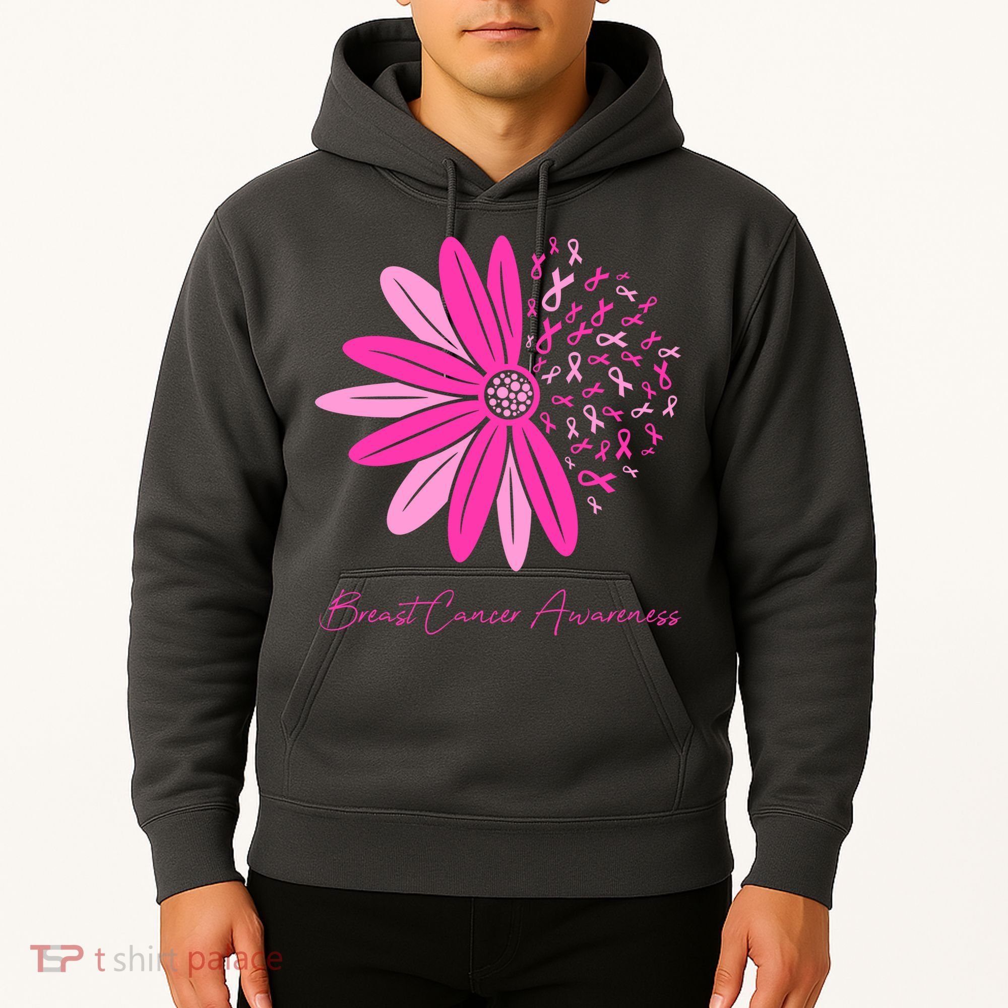 Breast Cancer Awareness Sunflower Ribbon Hoodie