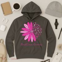 Breast Cancer Awareness Sunflower Ribbon Hoodie thumb 3
