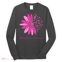 Breast Cancer Awareness Sunflower Ribbon Long Sleeve Shirt thumb 0