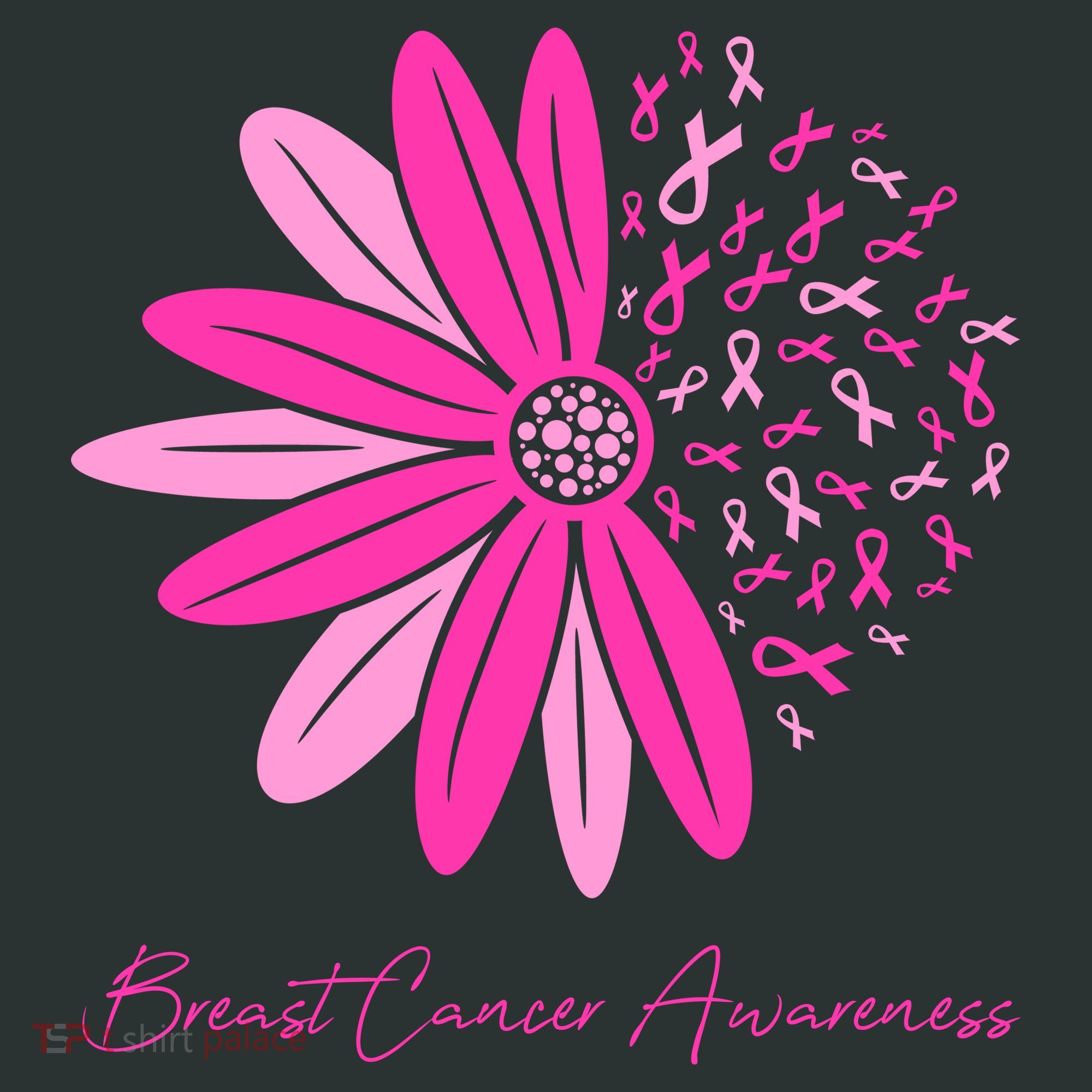 Breast Cancer Awareness Sunflower Ribbon T-Shirt