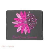 Breast Cancer Awareness Sunflower Ribbon Mousepad thumb 0