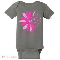 Breast Cancer Awareness Sunflower Ribbon Baby Bodysuit thumb 0