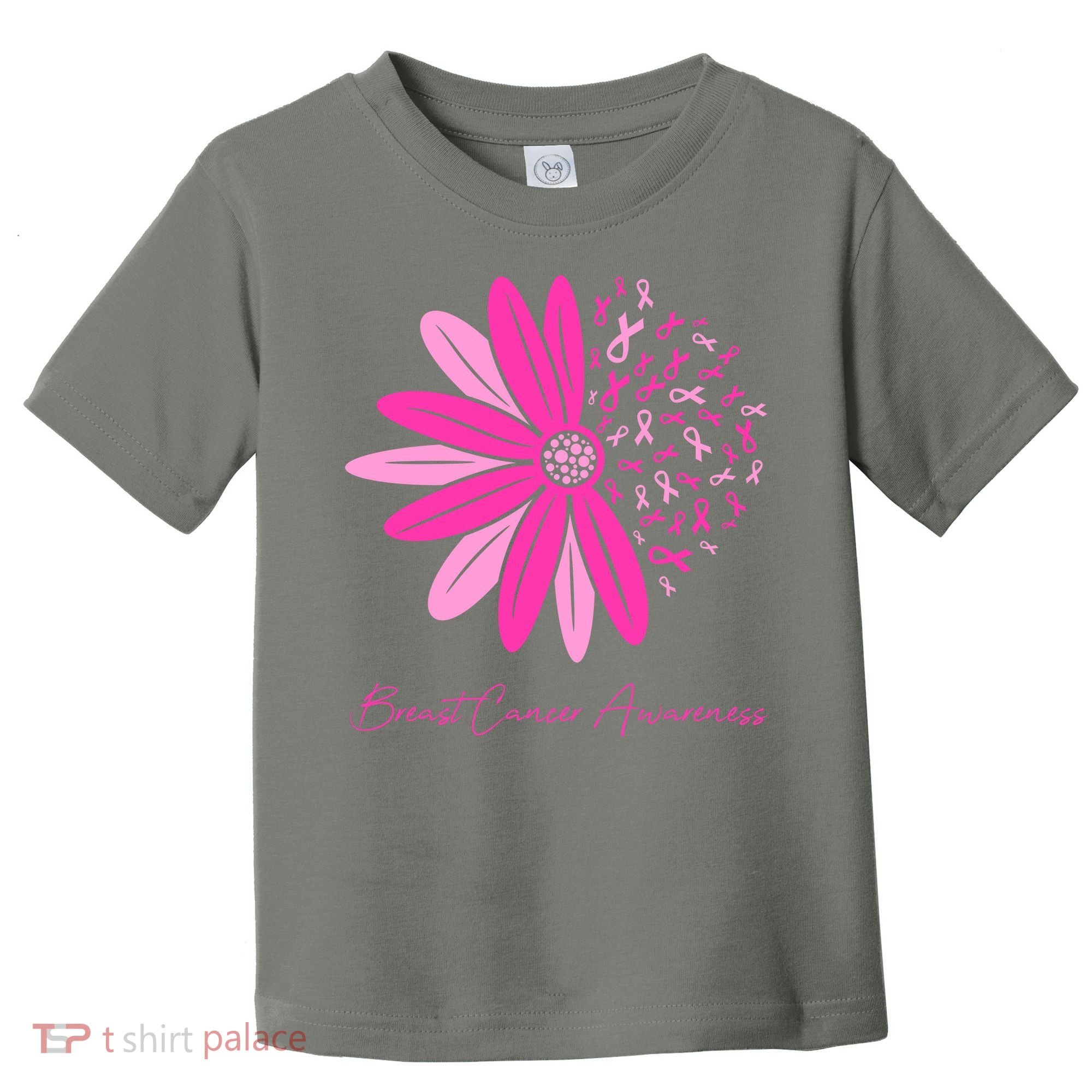 Breast Cancer Awareness Sunflower Ribbon Toddler T-Shirt