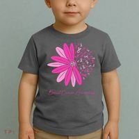 Breast Cancer Awareness Sunflower Ribbon Toddler T-Shirt thumb 2