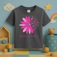 Breast Cancer Awareness Sunflower Ribbon Toddler T-Shirt thumb 3