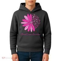 Breast Cancer Awareness Sunflower Ribbon Kids Hoodie thumb 4