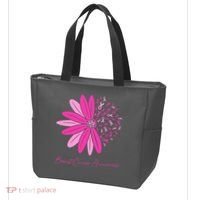 Breast Cancer Awareness Sunflower Ribbon Tote Bag thumb 3
