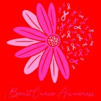 Breast Cancer Awareness Sunflower Ribbon Santa Hat thumb 1