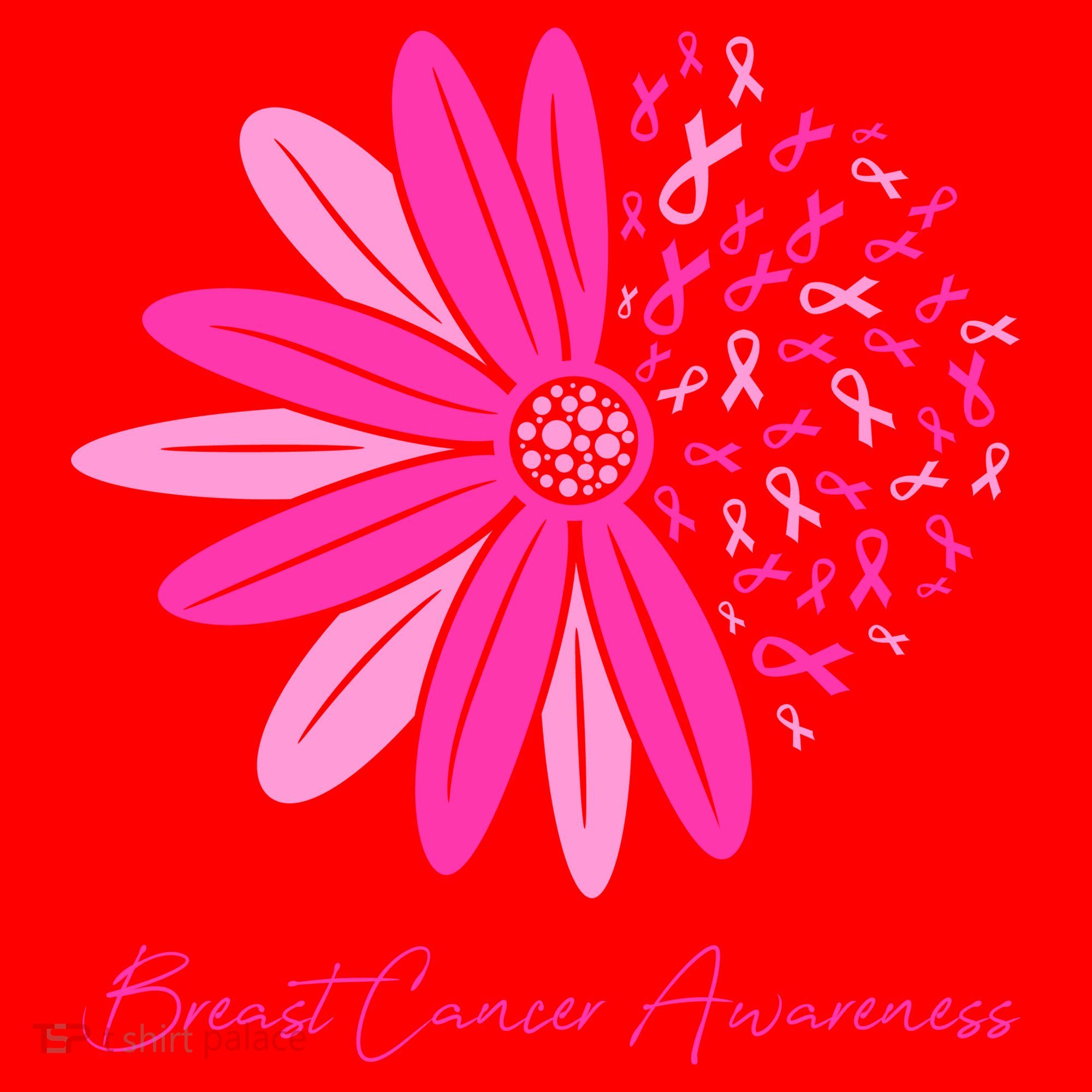 Breast Cancer Awareness Sunflower Ribbon Santa Hat