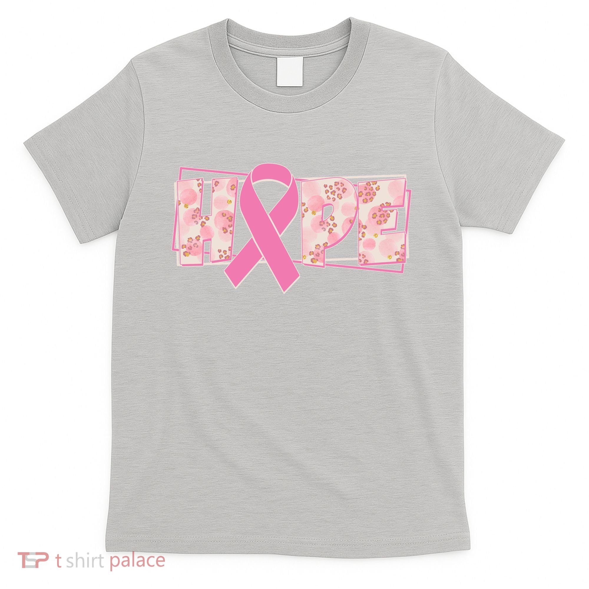 Breast Cancer Awareness Hope Leopard Print T-Shirt