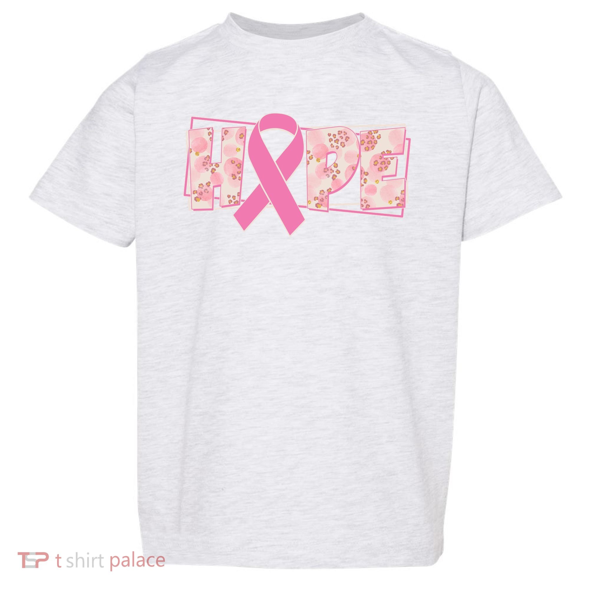 Breast Cancer Awareness Hope Leopard Print Toddler T-Shirt
