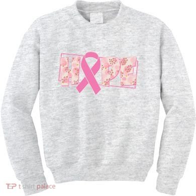 Breast Cancer Awareness Hope Leopard Print Kids Sweatshirt