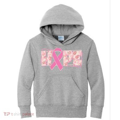 Breast Cancer Awareness Hope Leopard Print Kids Hoodie