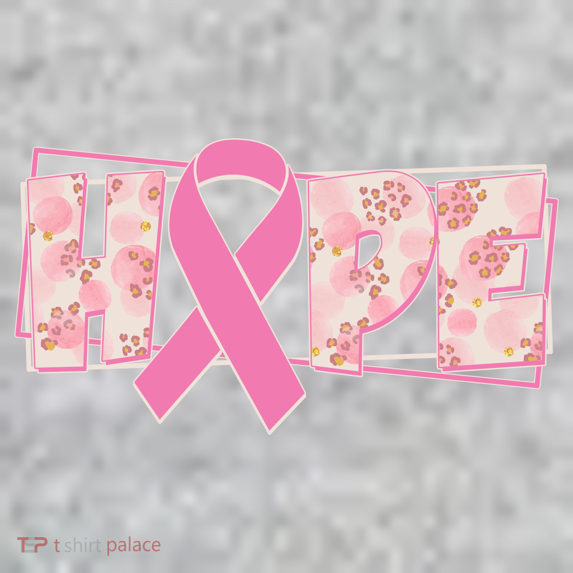Breast Cancer Awareness Hope Leopard Print Kids T-Shirt