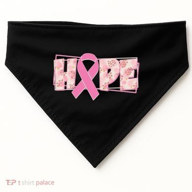 Breast Cancer Awareness Hope Leopard Print USA-Made Doggie Bandana