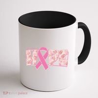 Breast Cancer Awareness Hope Leopard Print Coffee Mug thumb 1
