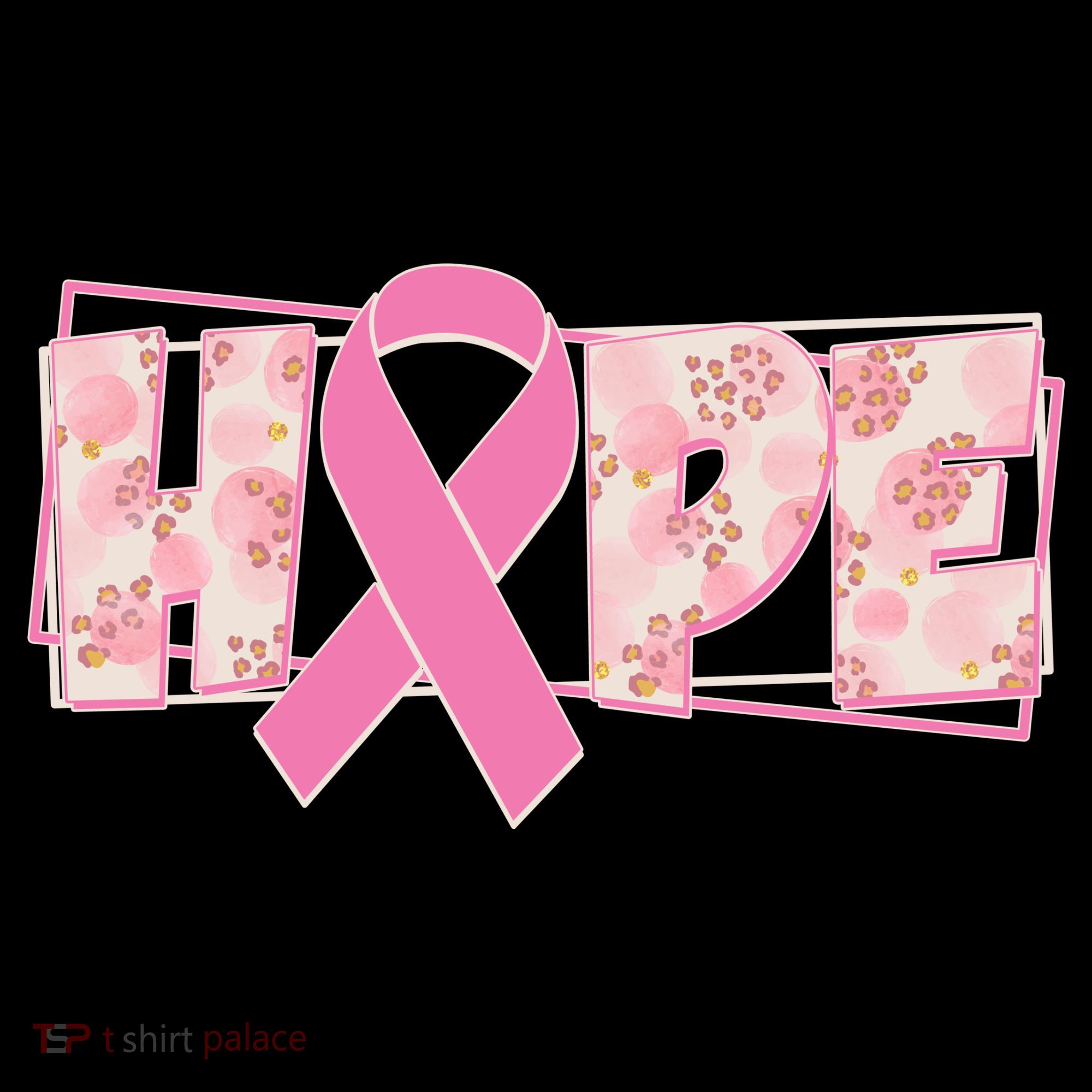 Breast Cancer Awareness Hope Leopard Print Coaster