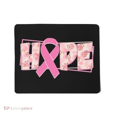 Breast Cancer Awareness Hope Leopard Print Mousepad