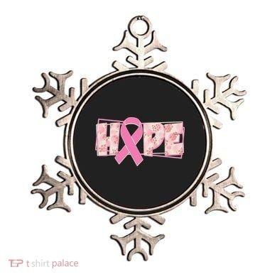 Breast Cancer Awareness Hope Leopard Print Ornament