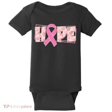 Breast Cancer Awareness Hope Leopard Print Baby Bodysuit