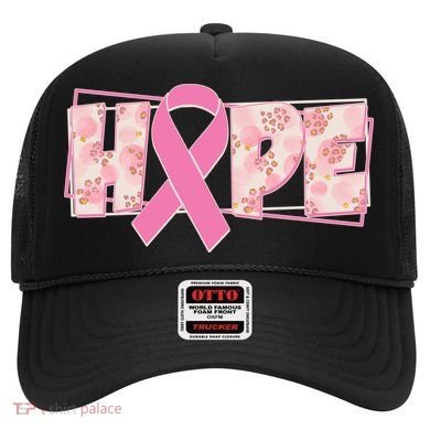 Breast Cancer Awareness Hope Leopard Print Hat