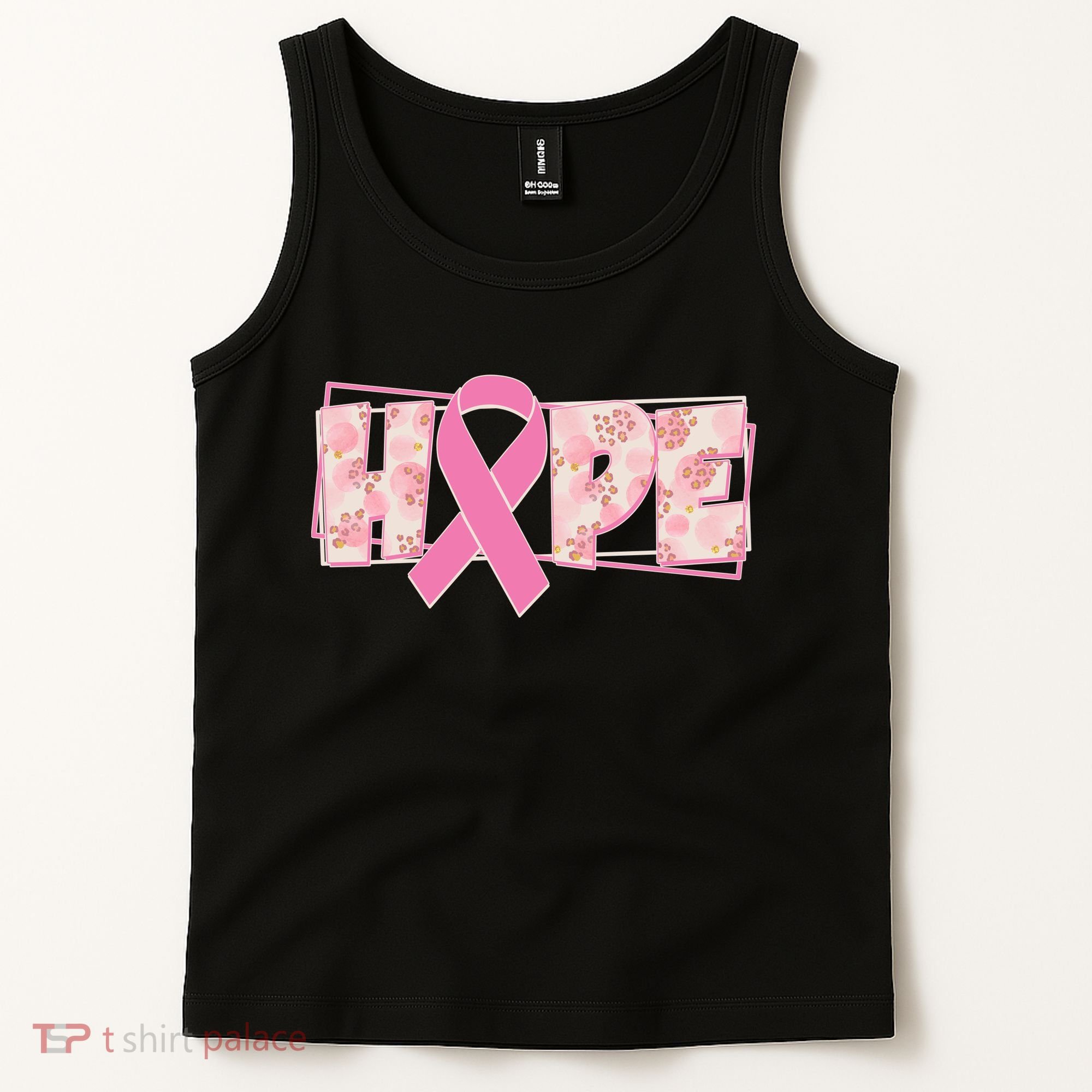Breast Cancer Awareness Hope Leopard Print Tank Top