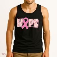 Breast Cancer Awareness Hope Leopard Print Tank Top thumb 3