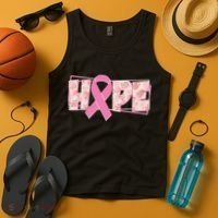 Breast Cancer Awareness Hope Leopard Print Tank Top thumb 4