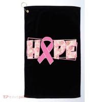 Breast Cancer Awareness Hope Leopard Print Golf Towel thumb 0