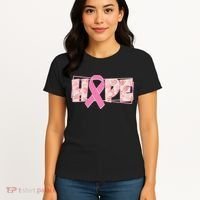 Breast Cancer Awareness Hope Leopard Print Women's T-Shirt thumb 4