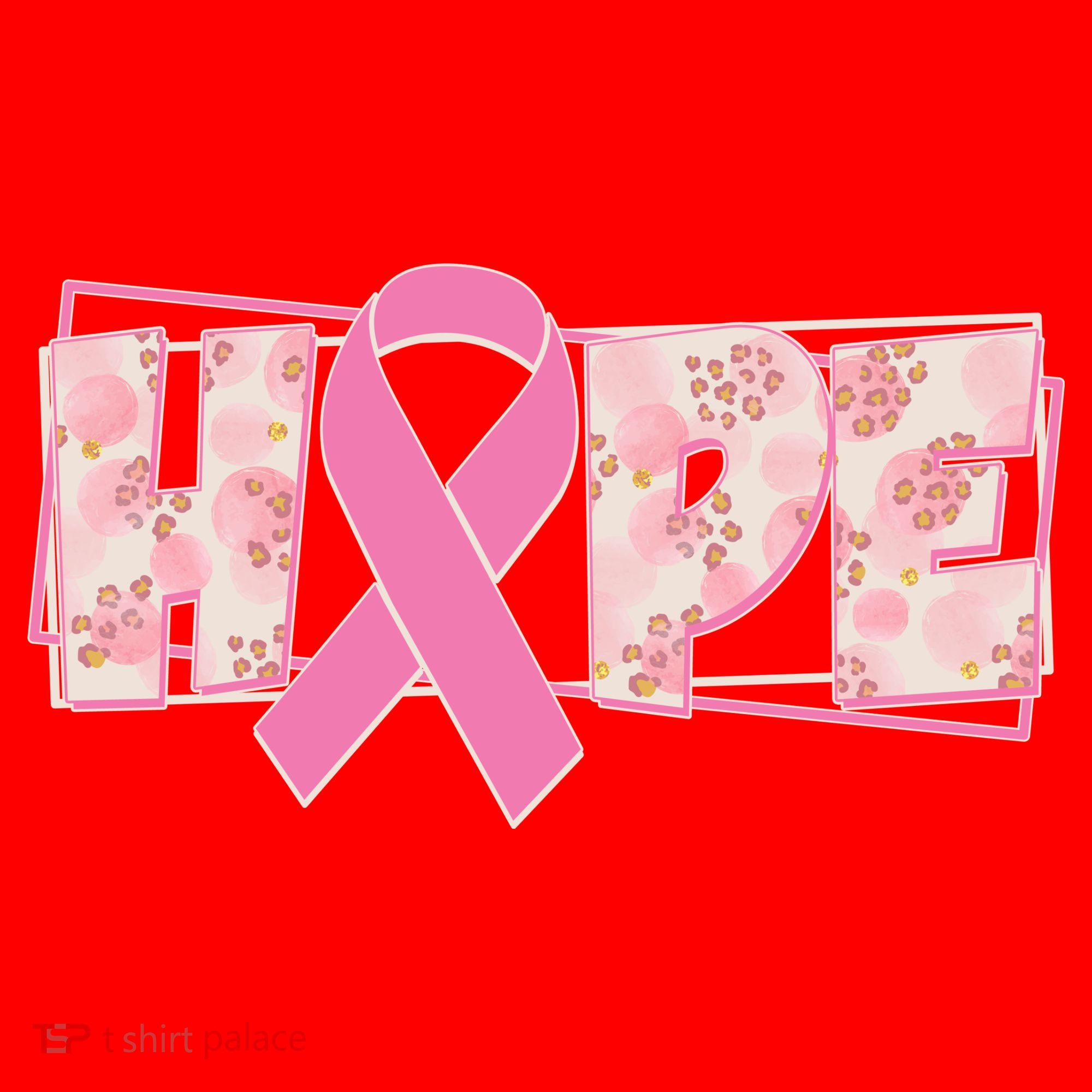 Breast Cancer Awareness Hope Leopard Print Santa Hat