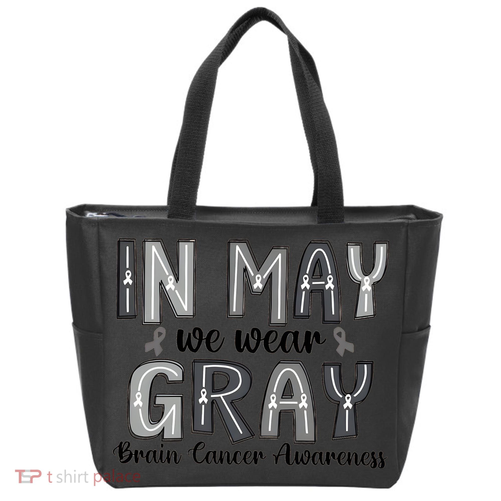 Brain Cancer Awareness Month In May We Wear Gray Tote Bag