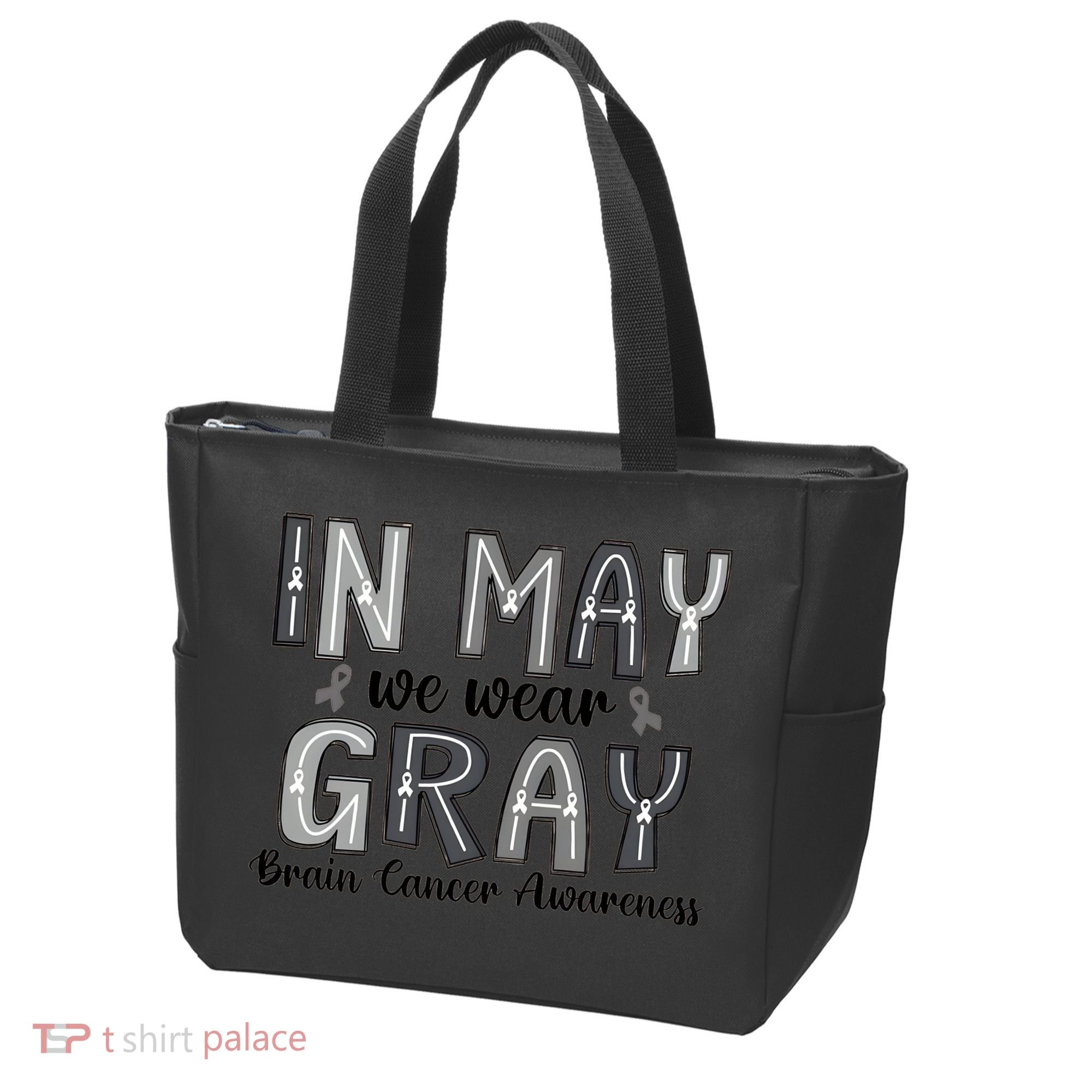 Brain Cancer Awareness Month In May We Wear Gray Tote Bag