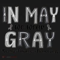 Brain Cancer Awareness Month In May We Wear Gray Tote Bag thumb 4