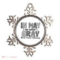 Brain Cancer Awareness Month In May We Wear Gray Ornament thumb 0