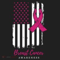 Breast Cancer Awareness US Flag Women's Sweatshirt thumb 2