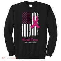 Breast Cancer Awareness US Flag Sweatshirt thumb 0