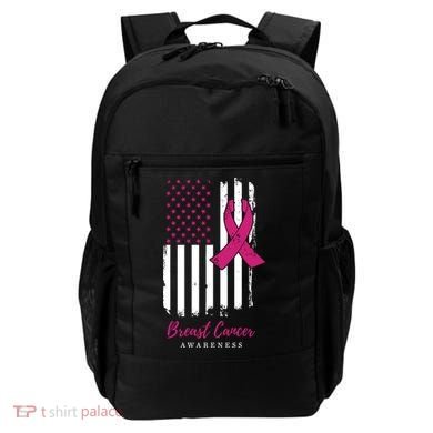 Breast Cancer Awareness US Flag Backpack