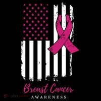 Breast Cancer Awareness US Flag Women's T-Shirt thumb 6