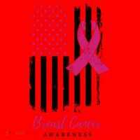 Breast Cancer Awareness US Flag Santa Hat thumb 1