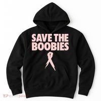 Breast Cancer Awareness Save The Boobies Ribbon Halloween Hoodie thumb 0