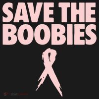 Breast Cancer Awareness Save The Boobies Ribbon Halloween Long Sleeve Shirt thumb 2