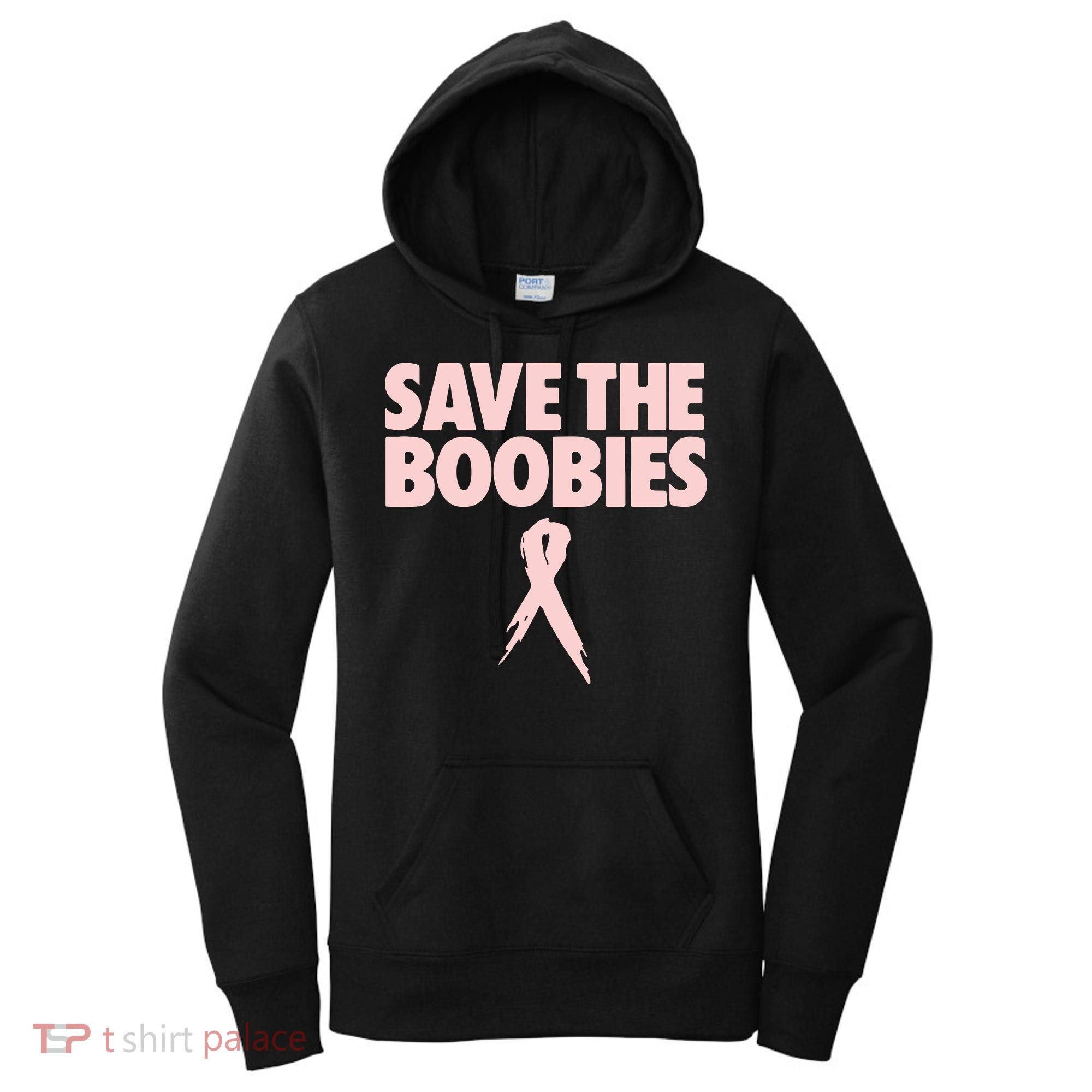 Breast Cancer Awareness Save The Boobies Ribbon Halloween Women's Hoodie