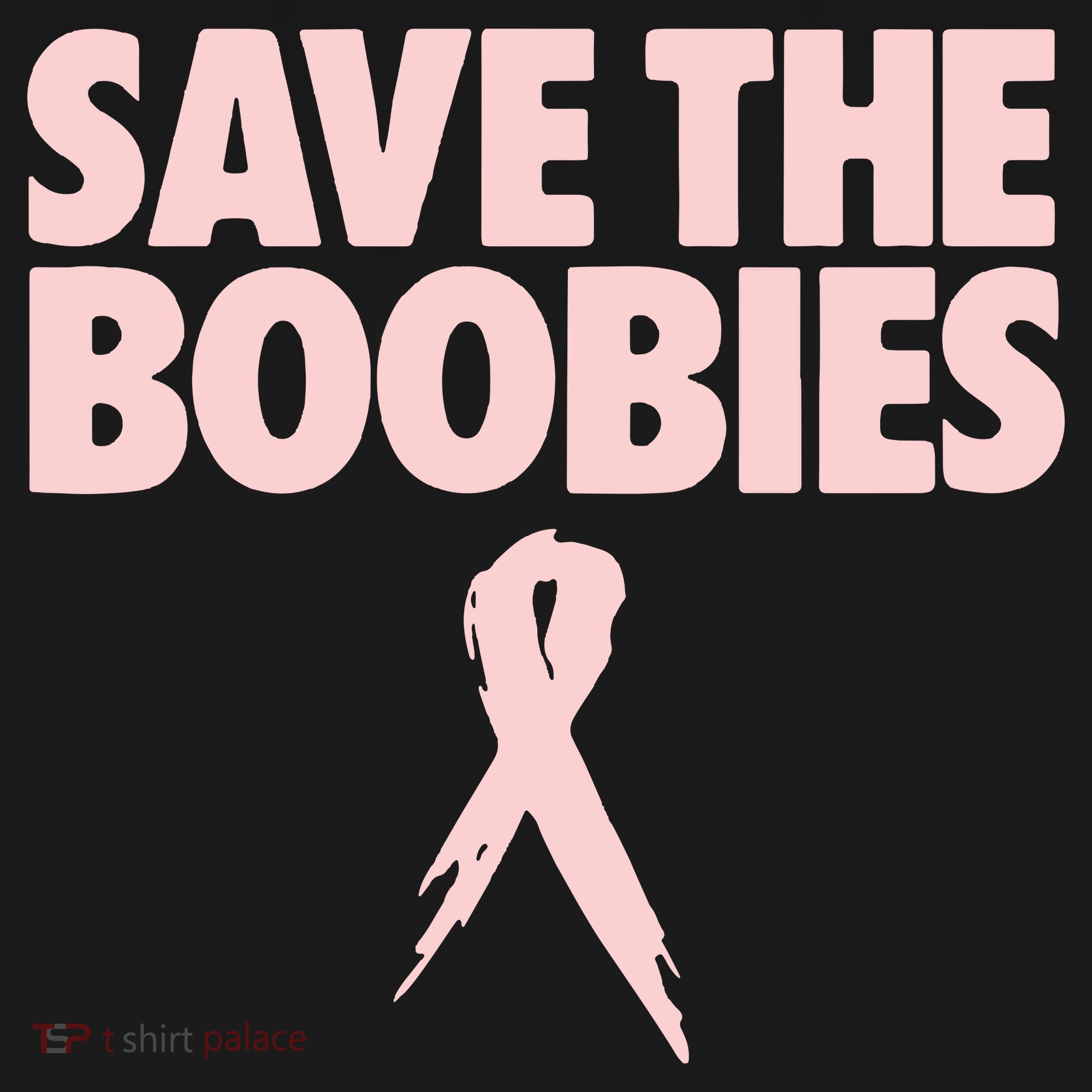 Breast Cancer Awareness Save The Boobies Ribbon Halloween Ornament