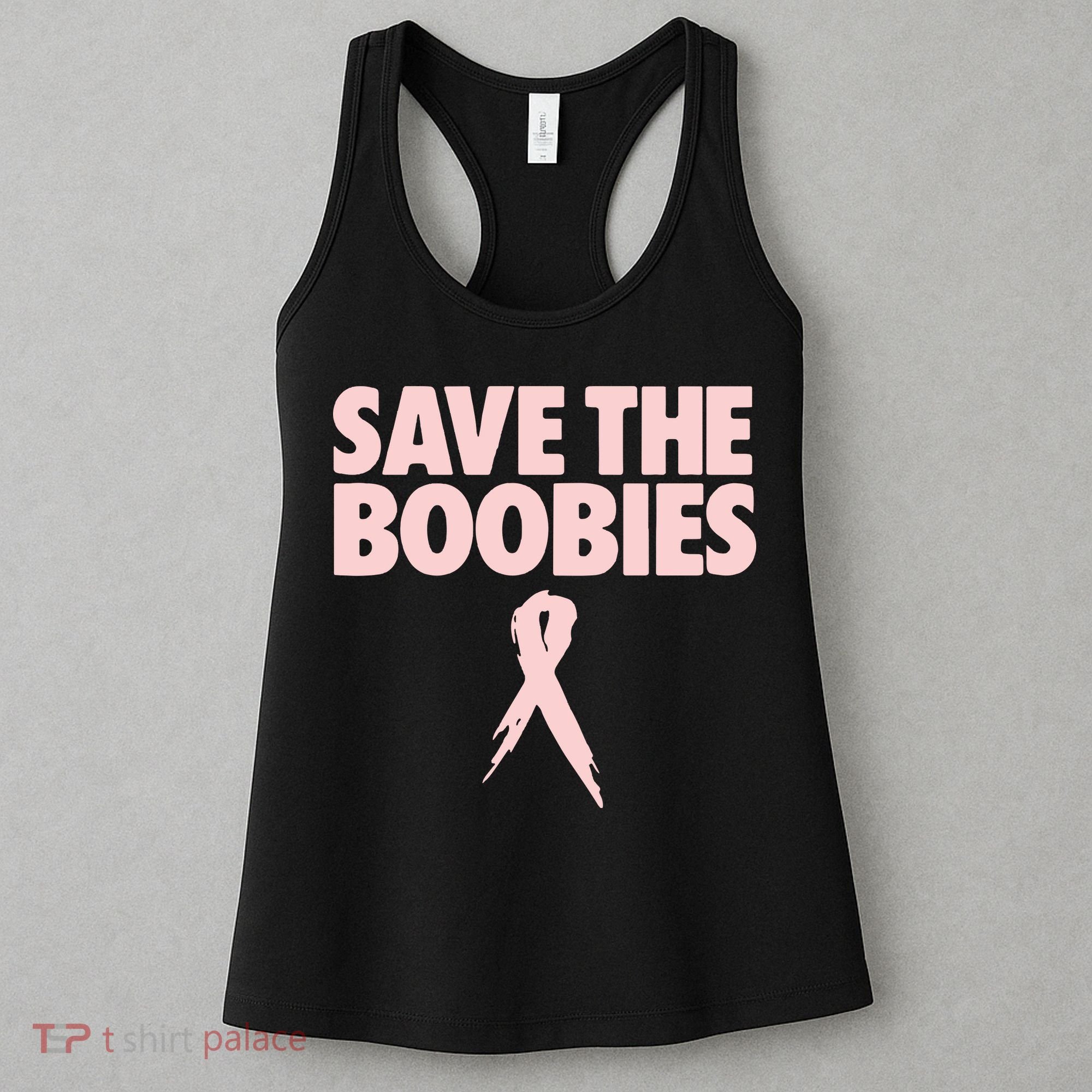 Breast Cancer Awareness Save The Boobies Ribbon Halloween Women's Tank Top