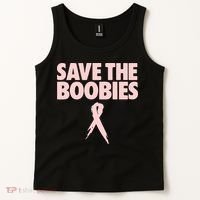 Breast Cancer Awareness Save The Boobies Ribbon Halloween Tank Top thumb 2