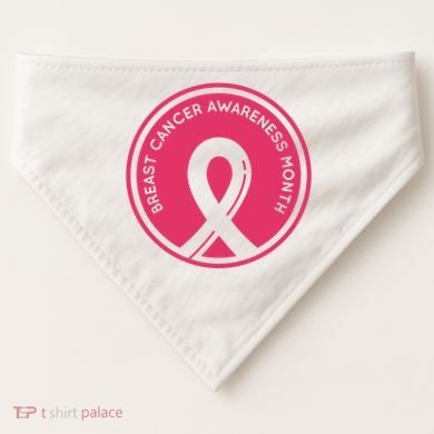 Breast Cancer Awareness Month Support USA-Made Doggie Bandana