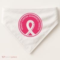 Breast Cancer Awareness Month Support USA-Made Doggie Bandana thumb 0